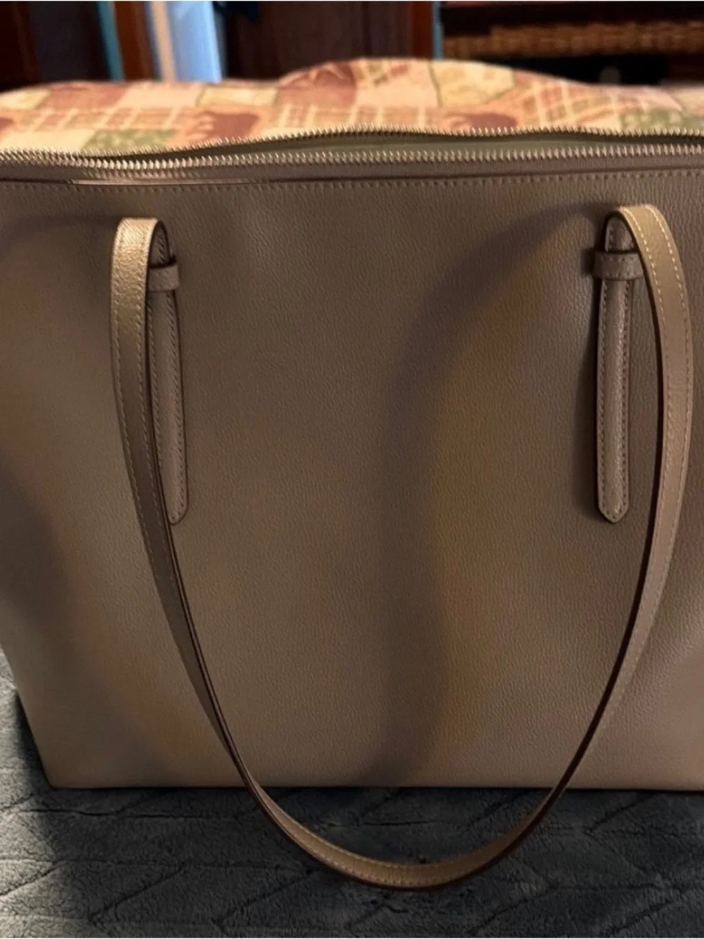 kate spade Pebbled Taupe Leather Tote